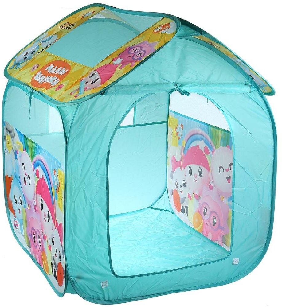 Палатка детская игровая Играем вместе Малышарики размер в собранном виде 83*80*105см, в сумке 40*4*40см