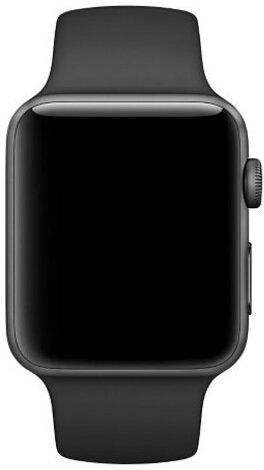 Ремешок для смарт-часов фитнес-браслета Apple Watch Series 1 2 3 4 SE 5 6 7 8 ultra ультра силиконовый браслет Эпл Вотч 42/44/45/49 мм черный