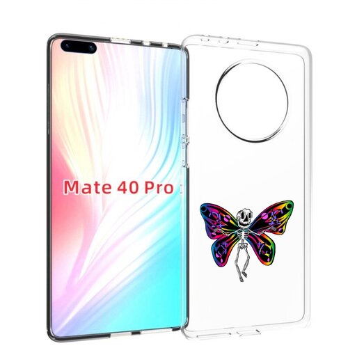 Чехол MyPads эффект бабочки для Huawei Mate 40 Pro (NOH-NX9) задняя-панель-накладка-бампер