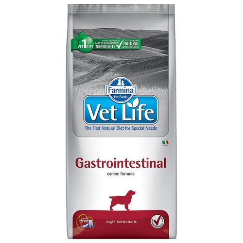 Farmina (Фармина) vet life dog GASTROINTESTINAL для собак (лечение синдрома нарушения всасывания и переваривания пищи в жкт) 12 кг