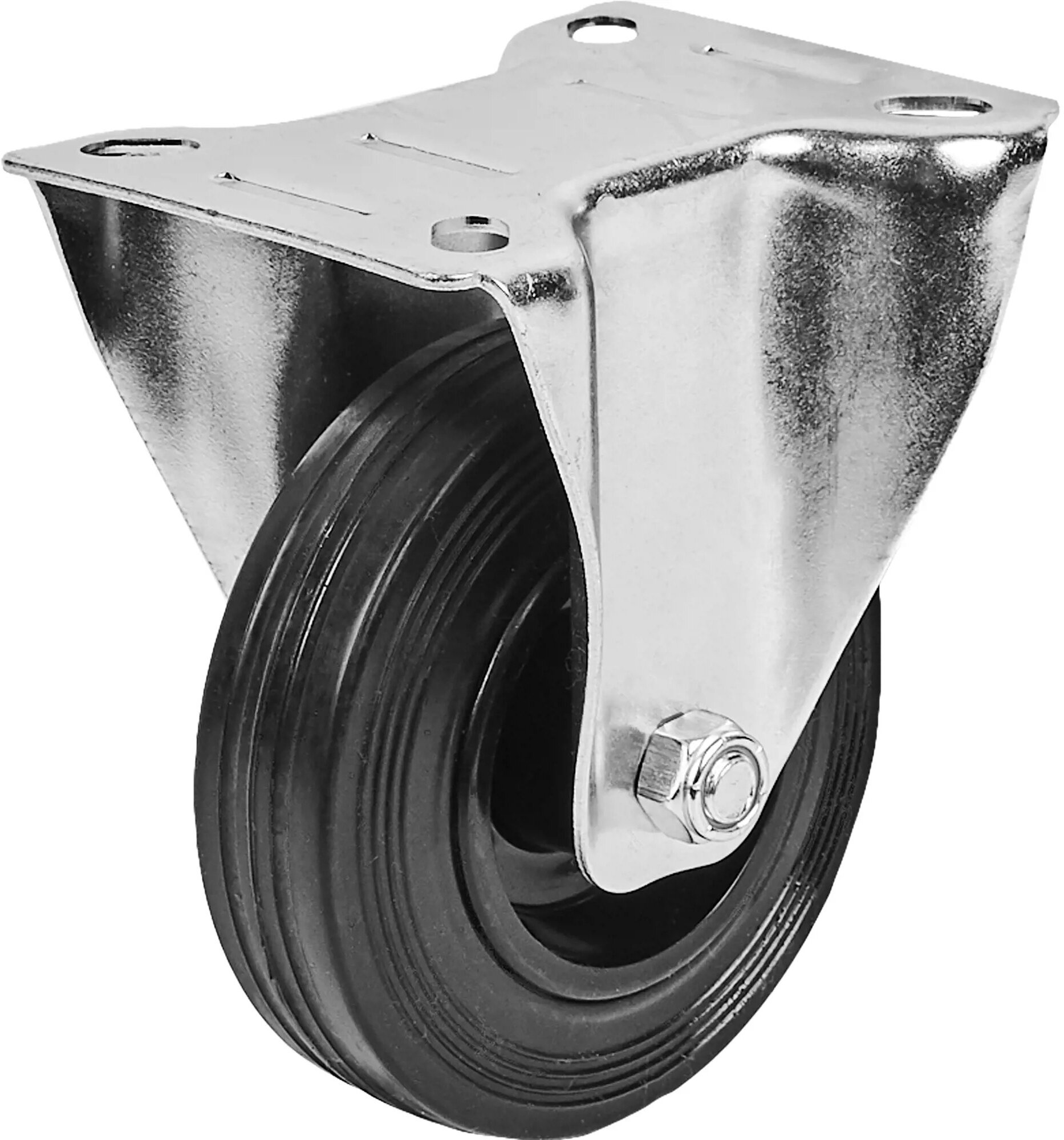 Колесо для тележки поворотное STANDERS без тормоза площадка для твёрдого пола 100 мм, до 100 кг, цвет чёрный - фотография № 6