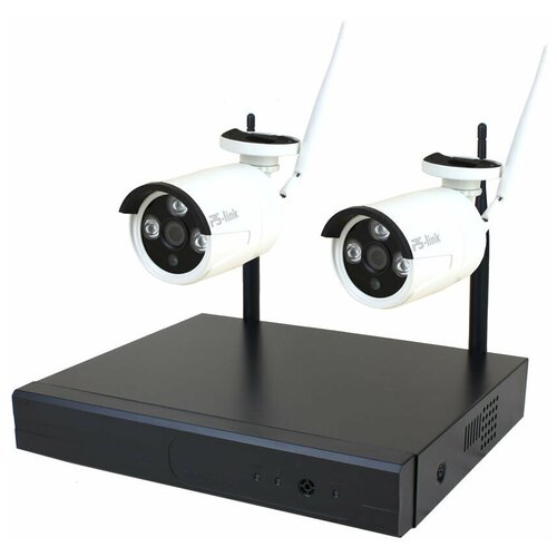 Комплект видеонаблюдения WIFI Ps-Link C302W 3Мп 2 камеры для улицы
