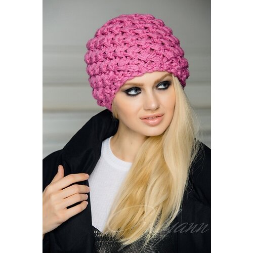 фото Шапка gulyann, размер 54-58, фуксия, розовый