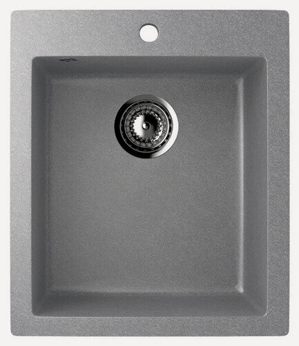 Изображение товара Каменная мойка для кухни врезная SURAGRAN S-14, 485х410, квадрат, цвет графит/Раковина для кухни