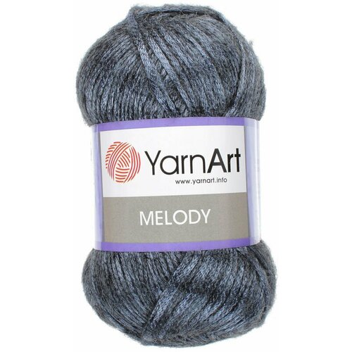 Пряжа YarnArt Melody 100г, 230м (ЯрнАрт Мелоди) Нитки для вязания, 9% шерсть, 21% акрил, 70% полиамид, цвет 884 джинс, 3шт