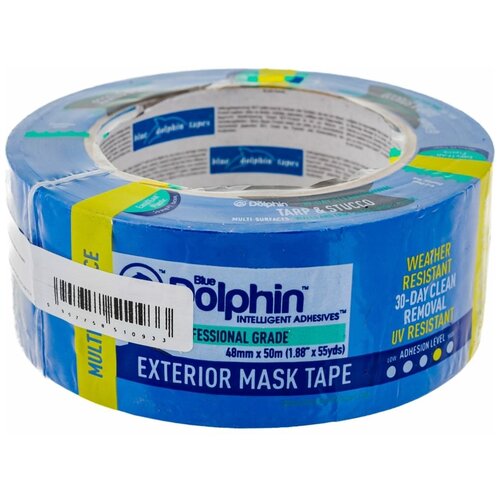 Малярная лента Blue Dolphin Exterior Tape Blue 48 мм, 50 м 02-3-01-EN BDN