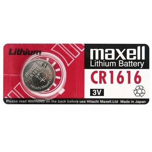 Батарейка литиевая, Maxell, 3V, CR 1616, 1шт maxell батарейка maxell sr512sw 335 rus