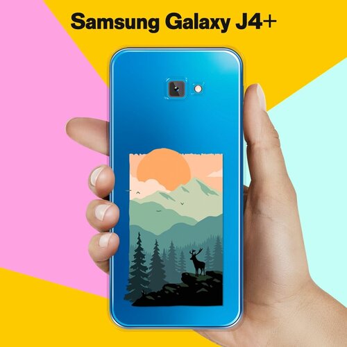 Силиконовый чехол на Samsung Galaxy J4+ Закат / для Самсунг Галакси Джей 4 Плюс 2018