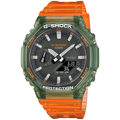 Наручные часы CASIO G-Shock GA-2100HC-4A, зеленый, серебряный часы casio ga 110mr 4a