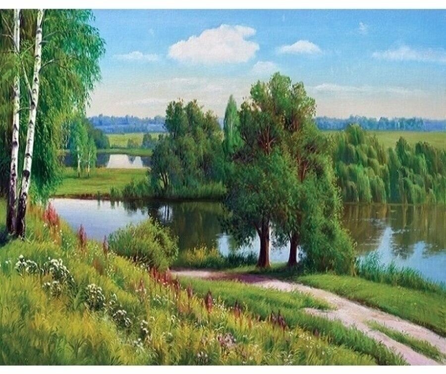 Картина по номерам Вдоль реки 40х50 см Art Hobby Home