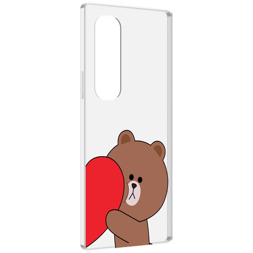 Чехол MyPads медвежонок детский для Samsung Galaxy Z Fold 4 (SM-F936) задняя-панель-накладка-бампер
