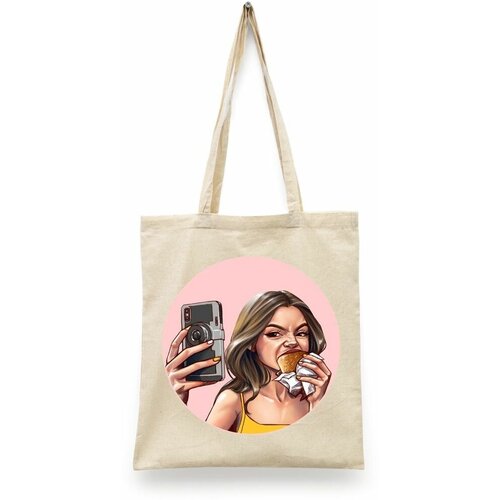 фото Сумка-шоппер унисекс каждому своё "эмили в париже/emily in paris" черная