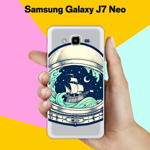 Силиконовый чехол на Samsung Galaxy J7 Neo Шторм / для Самсунг Галакси Джей 7 Нео силиконовый чехол на samsung galaxy j7 neo самсунг галакси джей 7 нео пальмовые ветви арт прозрачный