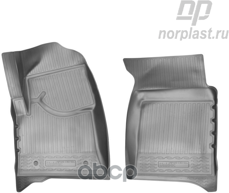 Коврики В Салон 3D Полиуретан Norplast Уаз Patriot/ Pickup/ Cargo, 2014, Передние Черный Комплект Npa10-C93-504 NORPLAST арт.