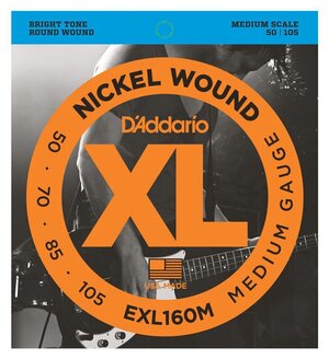 Струны для бас-гитары D'ADDARIO EXL160 M