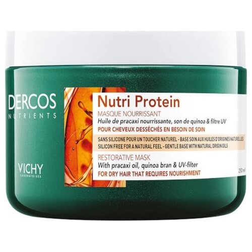 шампуни vichy dercos nutrients nutri protein восстанавливающий шампунь для секущихся и поврежденных волос Восстанавливающая маска с протеином Vichy Dercos Nutrients Nutri Protein Mask 250 мл