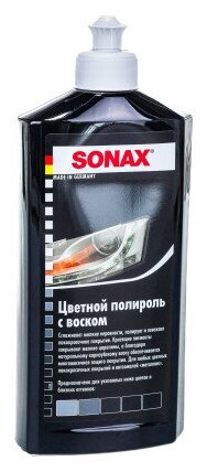 Воск для автомобиля SONAX цветной полироль с воском (черный)