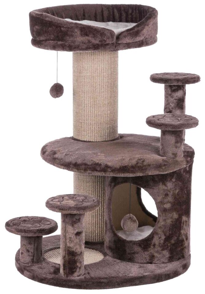 Домик когтеточка для кошек Trixie Emil Senior Cat Scratching Post, размер 69х59х96см., кор / бежевая