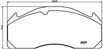 Дисковые тормозные колодки DON CVP037K для Volvo, Volkswagen, Nissan (4 шт.)