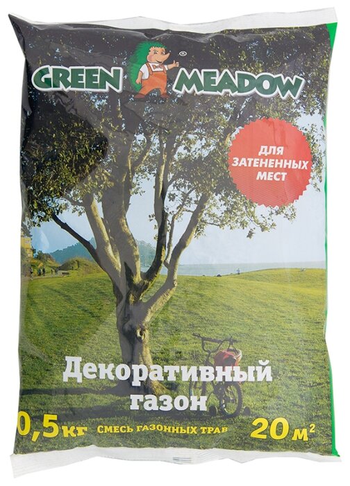 Семена газона GREEN MEADOW декоративный газон для затененных мест 0,5 кг