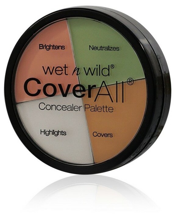 Wet-N-Wild Набор корректоров для лица (4 тона) Coverall Concealer Palette E61462, 34 г (Wet-N-Wild, ) - фото №3