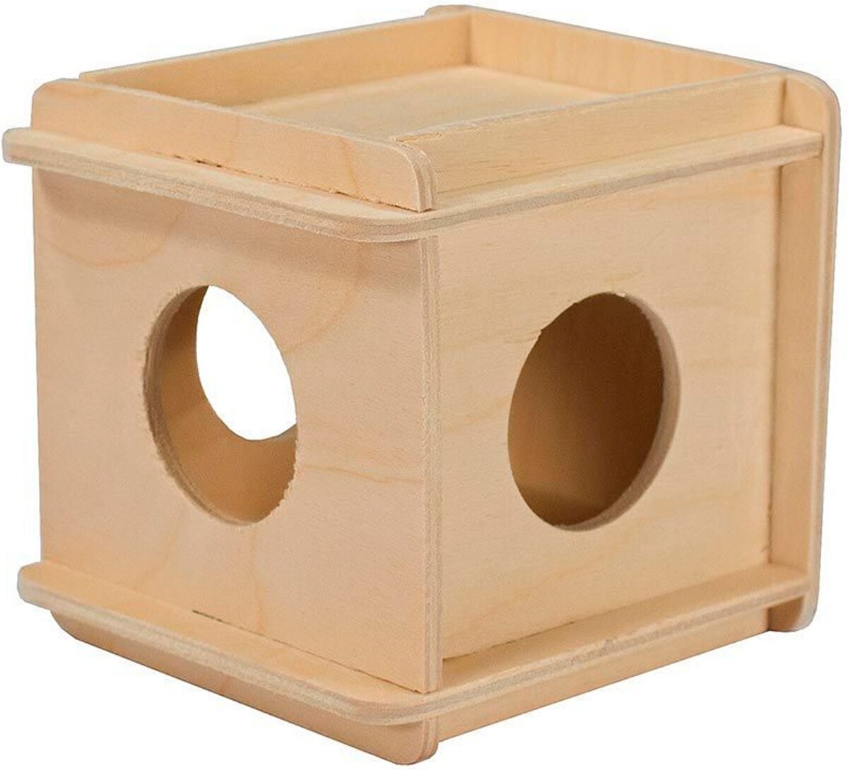 Игрушка для грызунов Дарэлл кубик малый деревянный 10 х 10 х 11,5 см (1 шт)