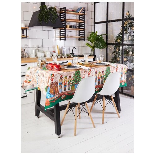 фото Скатерть на стол из рогожки "всё себе"; щелкунчик, размер 150 х 180