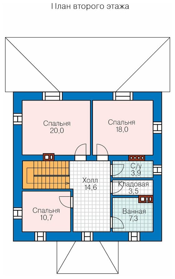 Проект дома Catalog-Plans-57-05HL (187,34кв.м, 14,26x10,88м, кирпич 510) - фотография № 2