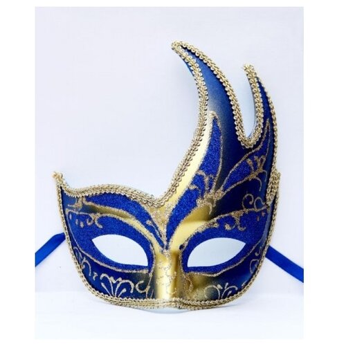 фото Карнавальная маска "жарптица синяя", 16х20х7 см феникс present