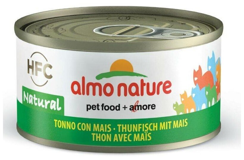 Almo Nature Legend Консервы для кошек с Тунцом и Сладкой кукурузой 70гр