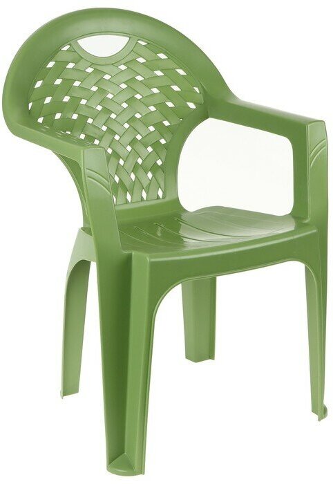 Кресло, р. 58,5 х 54 х 80 см, цвет микс (зелёный) - фотография № 1