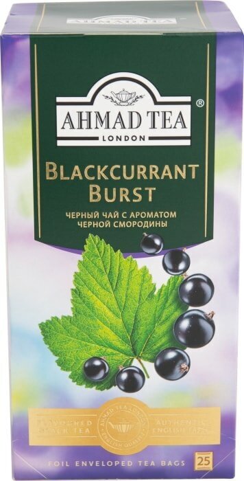 Чай черный Ahmad Tea Blackcurrant Burst в пакетиках, 25 пак. - фото №11
