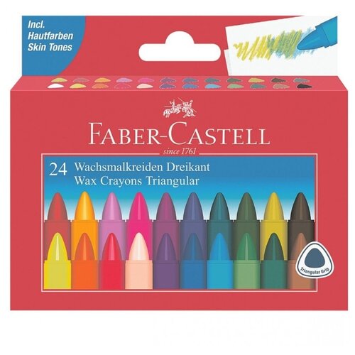 фото Faber-Castell Восковые карандаши Triangular, 24 цвета