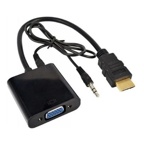 Кабель-адаптер HDMI (M) --> VGA (15F) + audio gcr адаптер переходник vga 15f 15f для подключения телевизора монитора проектора