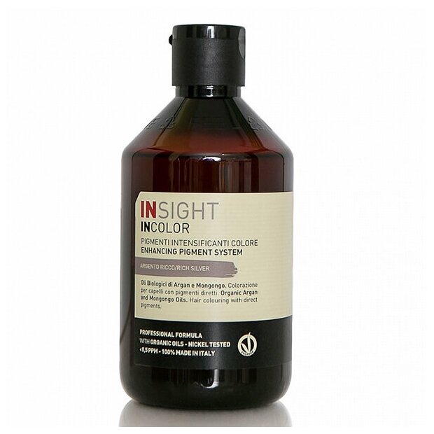 INSIGHT PROFESSIONAL Прямой пигмент интенсивный INCOLOR Rich silver насыщенный серебряный, 250 мл