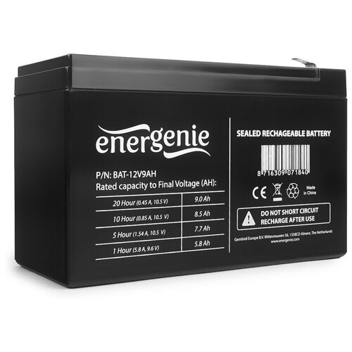 Аккумулятор Gembird 12V9AH BAT-12V9AH аккумулятор для ибп energenie bat 12v9ah