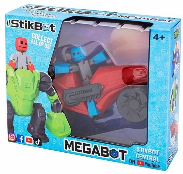 Игрушка Stikbot Мегабот Турбо Байк