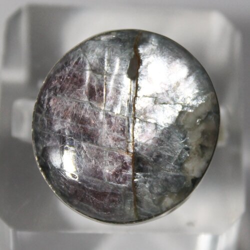 серьги с камнем лепидолит true stones Кольцо True Stones, лепидолит, размер 17.5, фиолетовый