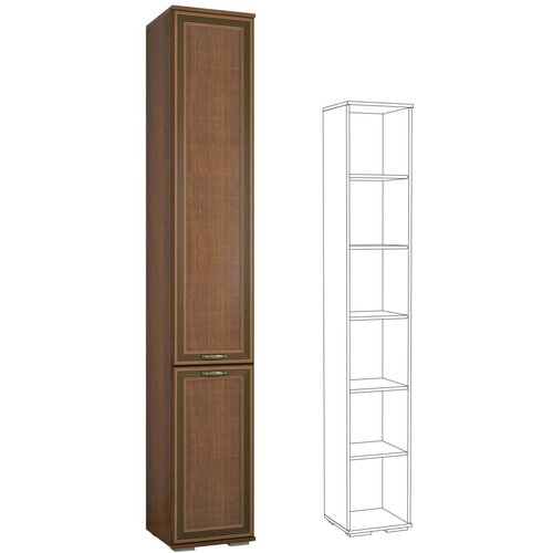 Гостиная Ливорно пенал с полками ЛШ-1 орех донской