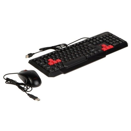 Комплект клавиатура и мышь Smartbuy ONE, проводной, мембранный,1200 dpi, USB, черный