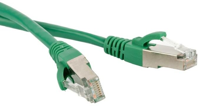 Патч-корд RJ45 - RJ45, 4 пары, FTP, категория 5е, 0.5 м, зеленый, LSZH, LANMASTER LAN-PC45/S5E-0.5-GN