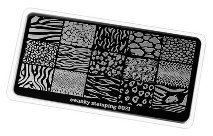Swanky Stamping пластина 021 12 х 6 см серебристый