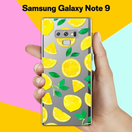 Силиконовый чехол на Samsung Galaxy Note 9 Узор из лимонов / для Самсунг Галакси Ноут 9 силиконовый чехол на samsung galaxy note 9 елка мопс для самсунг галакси ноут 9