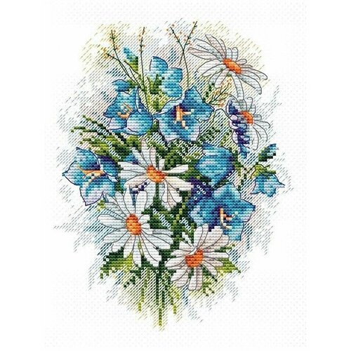 Набор для вышивания «Луговые цветы» 18×15 см раскраски стрекоза альбом луговые цветы