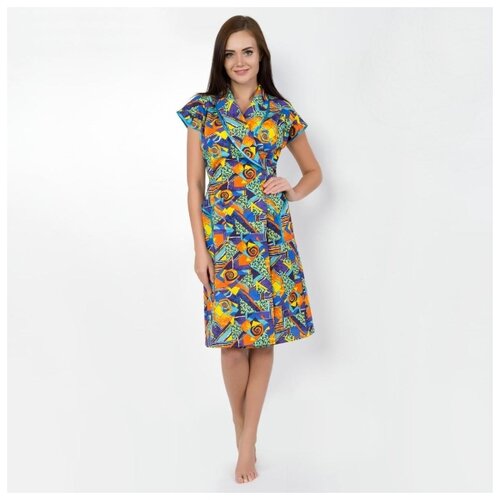 фото Халат женский из бязи с запахом; пикассо; размер 46 артдизайн