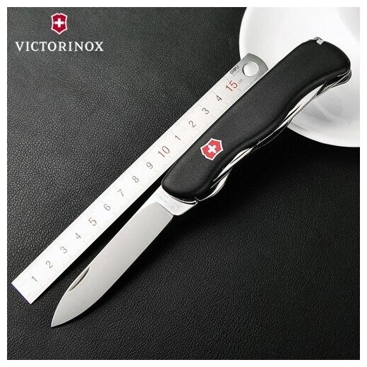 Нож перочинный Victorinox Nomad (0.8353.3) 111мм 11функций черный карт.коробка - фото №6