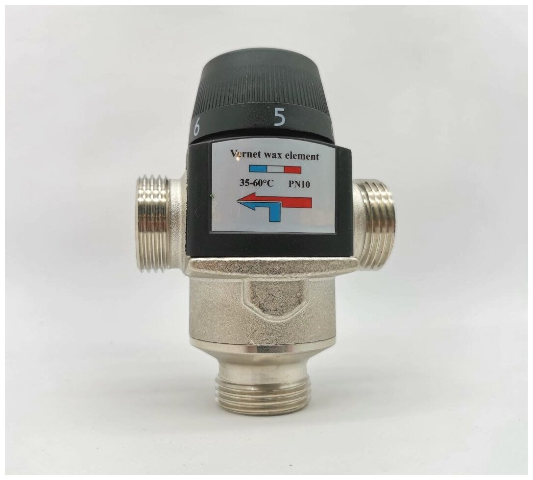 Термостатический трехходовой смесительный клапан 1" НР 35-60°C / Kvs 4,5 ViEiR арт. VR201