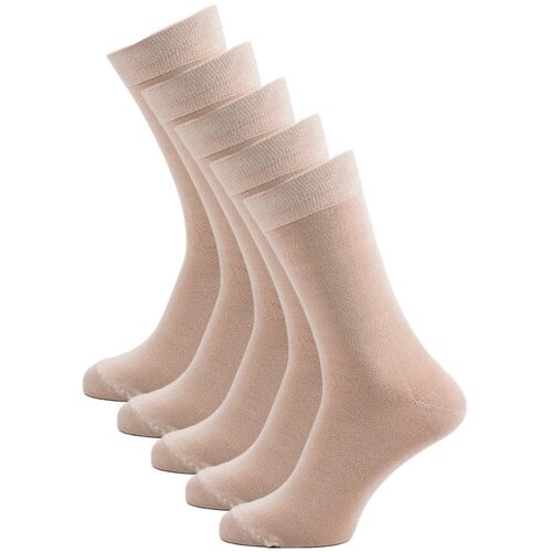Носки Годовой запас носков, 5 пар, размер 31 (45-47), бежевый носки годовой запас 10 пар укороченные белые размер 31 45 47