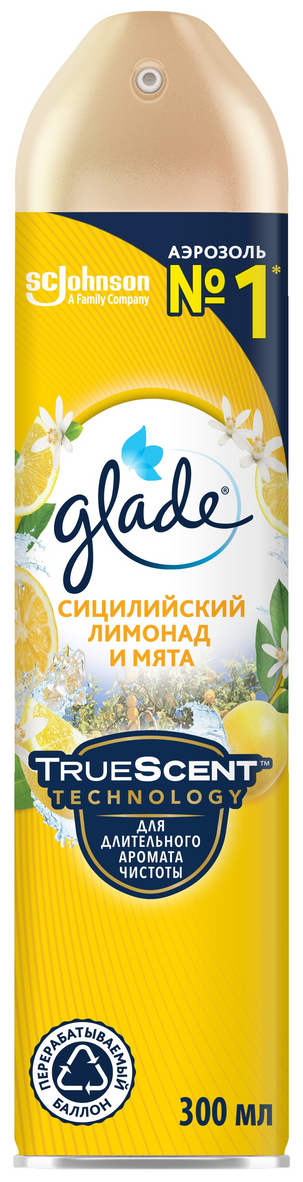 Glade освежитель воздуха Сицилийский лимонад и мята 300 мл