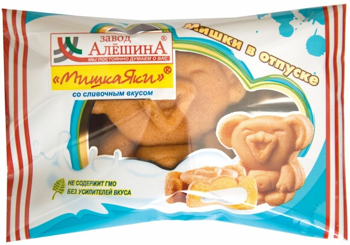 Печенье МишкаЯки со сливочным вкусом 1,8 кг / Завод Алешина - фотография № 2